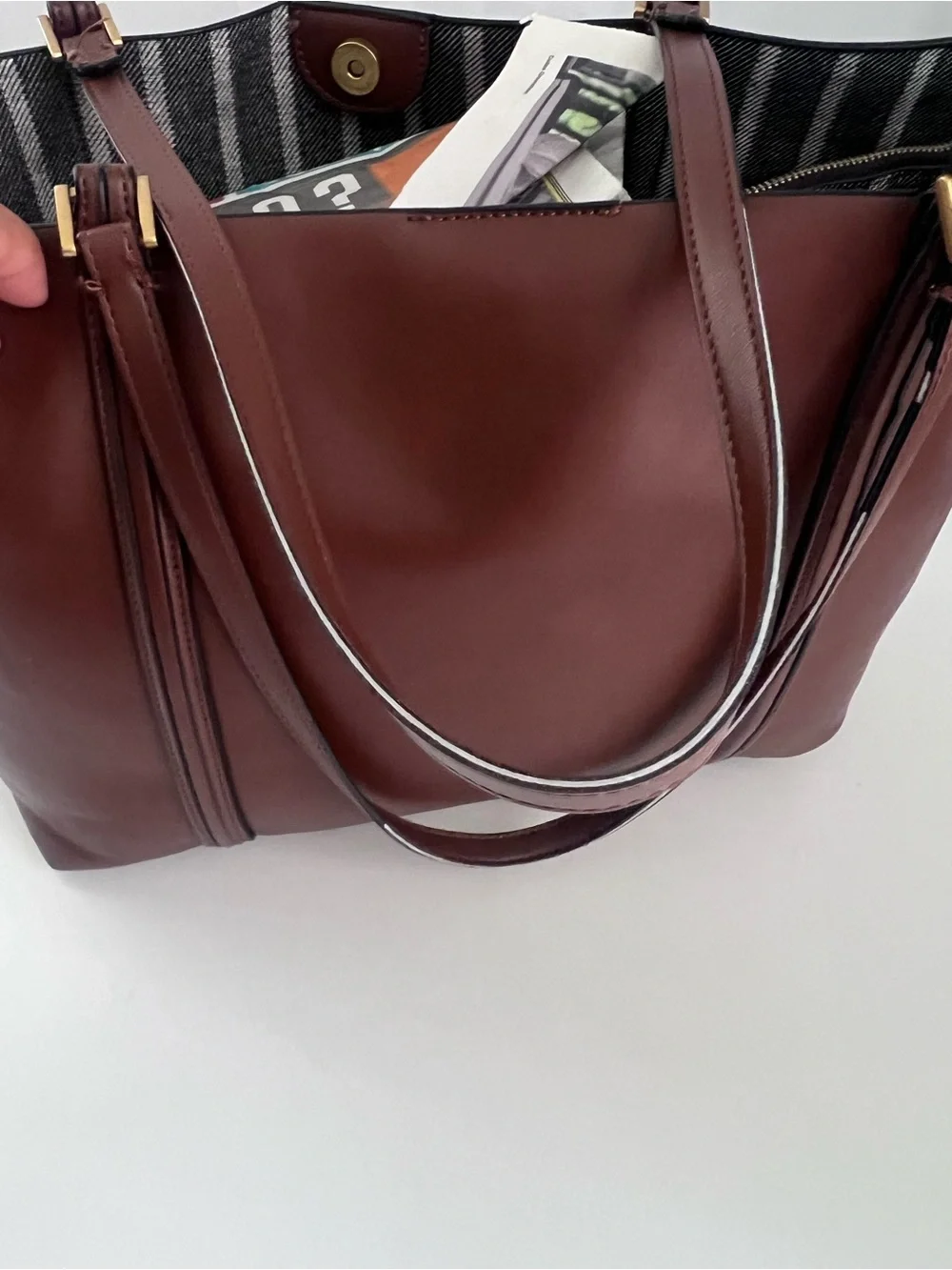 Elevated Women's Tote in Rich Burgundy